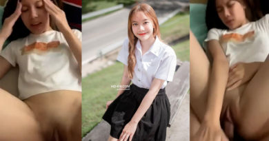 Thai female student has sex with her boyfriend in the dorm room